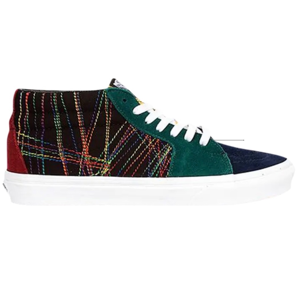 Vans Sk8-Mid Frenzy Dark Rainbow High Tops Skateboard Shoe Size 9 M / 10.5 W